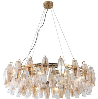 Tabhairt isteach Chandelier Gloine Villa Comhaimseartha