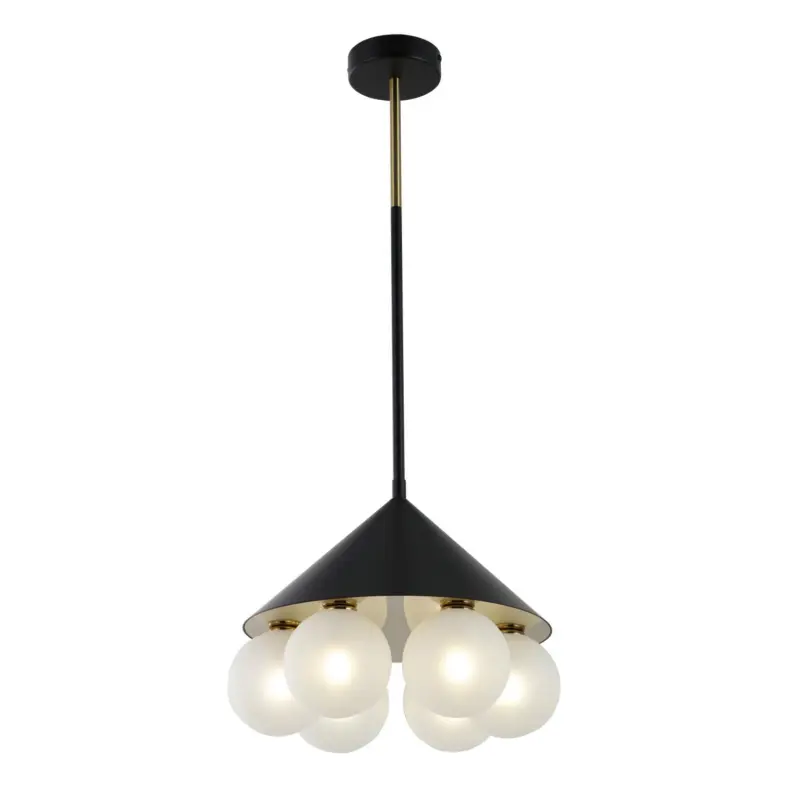 Lampa siogairlín Geoiméadrach Minimalist 6-soilse