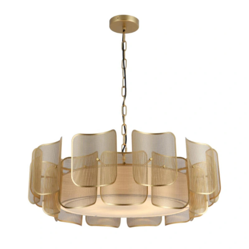 Chandelier Óir Mogall 8-Soilse