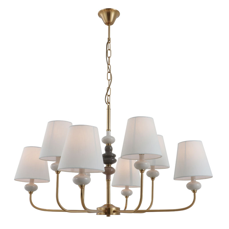 Chandelier Práis 8-soilse Ceirmeach Clasaiceach