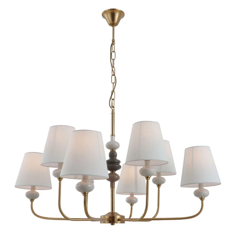 Chandelier Práis 8-soilse Ceirmeach Clasaiceach