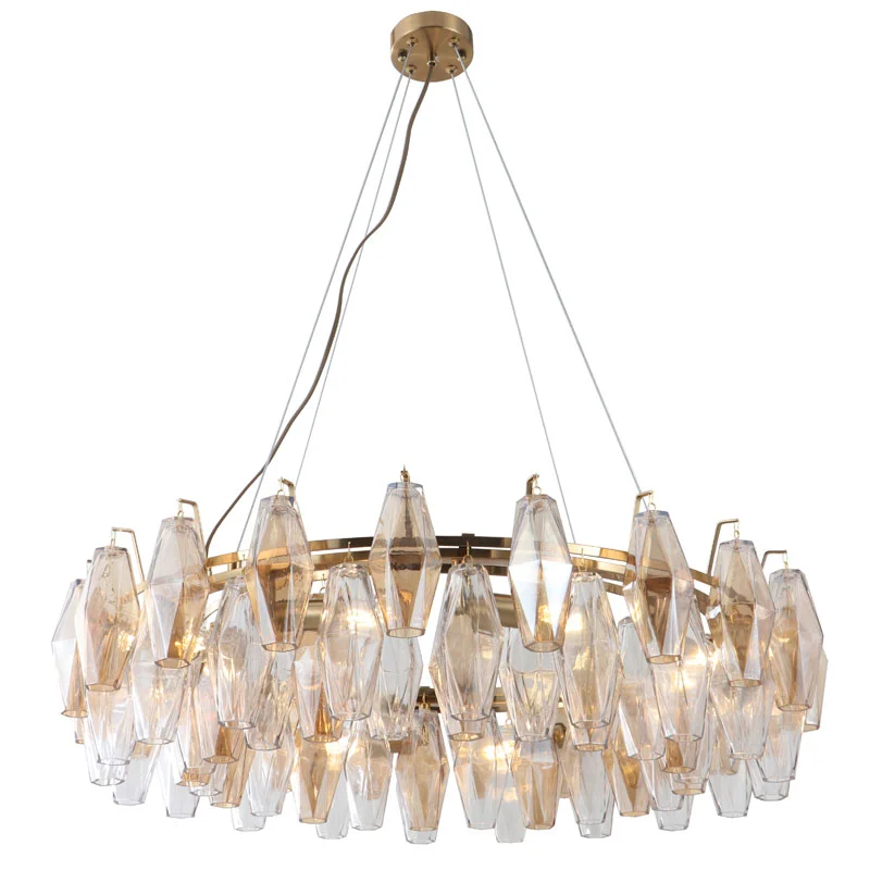 Chandelier gloine comhaimseartha Villa