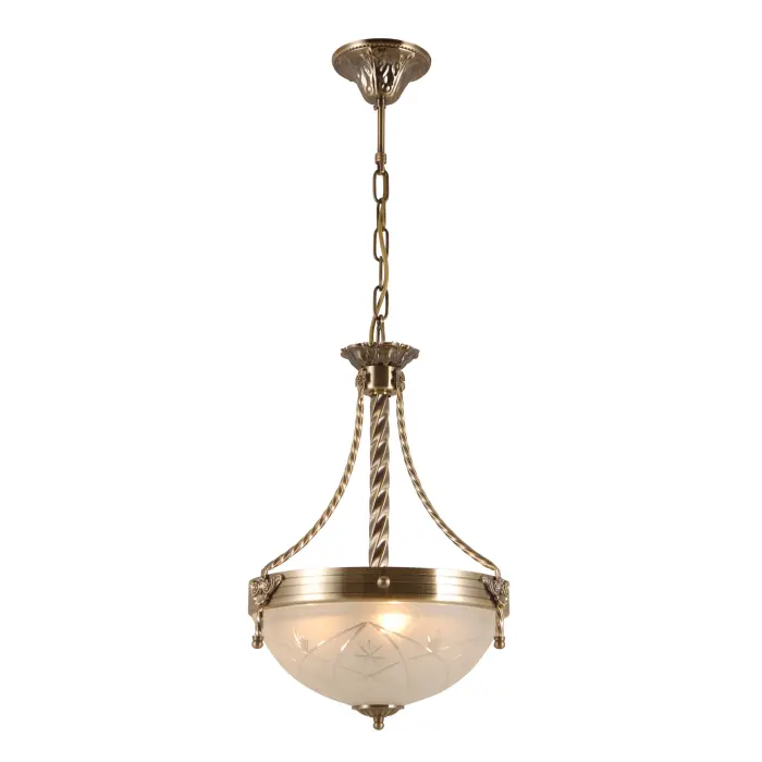 Bailchríoch copair chandelier gloine snoite láimhe