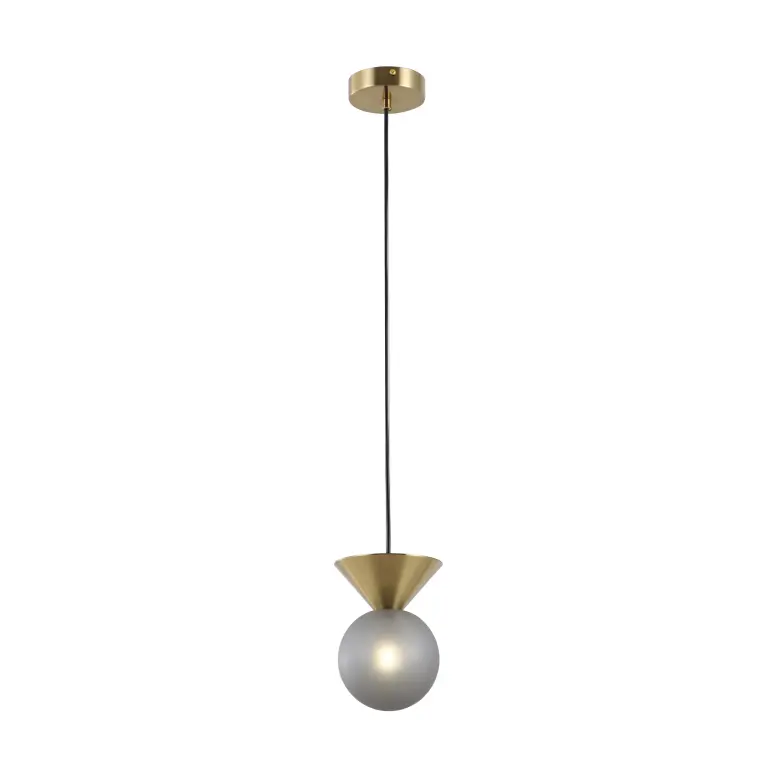 Lampa Pendant Gloine Liathróid Deatach Frosted