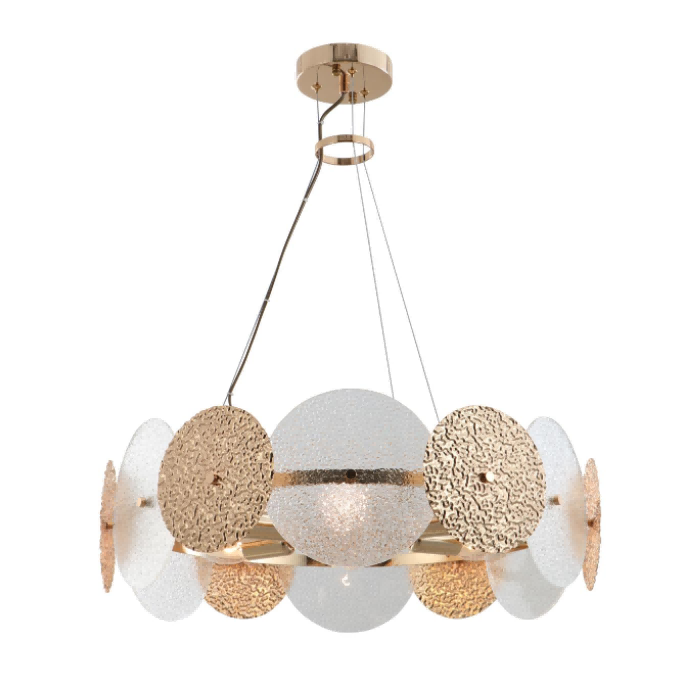 Chandelier fáinne óir 6-solas