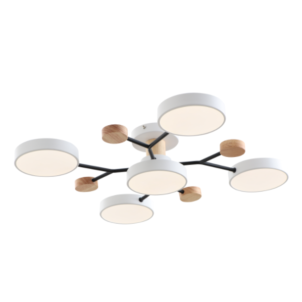Lampa uasteorainn LED nua -aimseartha le blas adhmaid