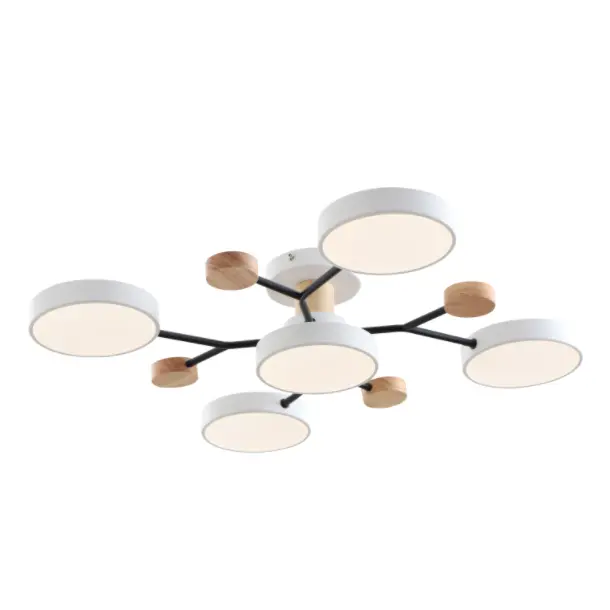 Lampa uasteorainn LED nua -aimseartha le blas adhmaid