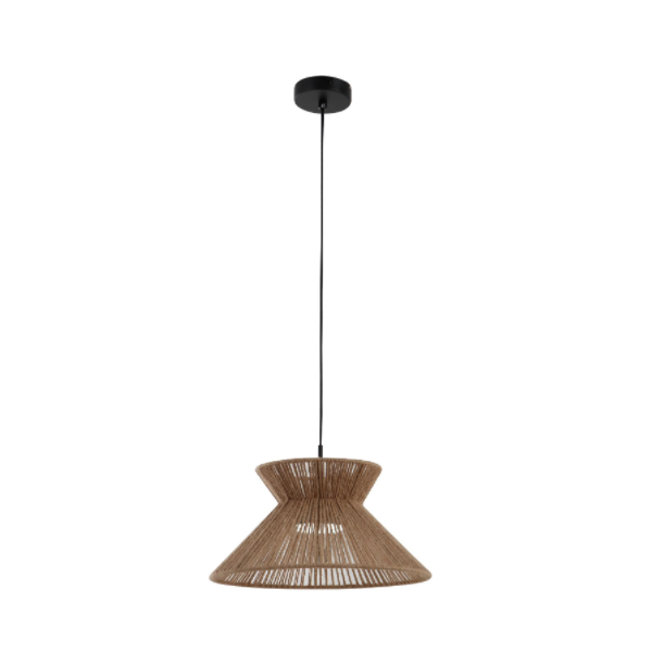 Lampa pendant téad cnáib nádúrtha