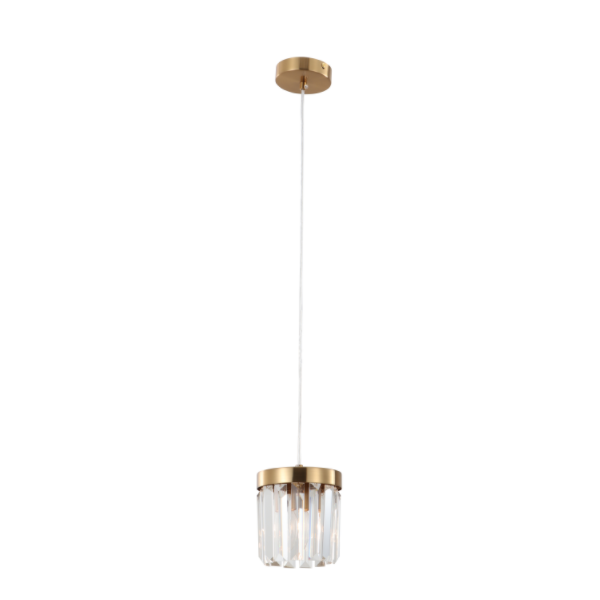 Base Base E14 Aonair Brushed K9 Solas Pendant Crystal