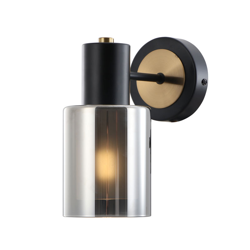 Smoky Double-glasses Down caol Wall Light