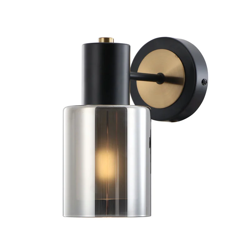 Smoky Double-glasses Down caol Wall Light