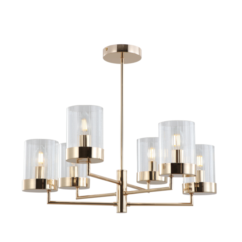 Soilse Pendant Nua -Aimseartha Gloine Stripe Gloine